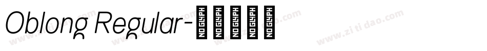 Oblong Regular字体转换